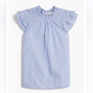 J.Crew Ruffle Sleeve Striped Top (Size XL) – Cute & Breezy!